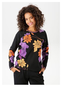 Aniston Bluza w kolorze fioletowo-pomarańczowo-czarnym ze sklepu Limango Polska w kategorii Bluzy damskie - zdjęcie 184607841