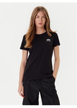 Alpha Industries T-Shirt Basic T Small Logo 196054 Czarny Regular Fit ze sklepu MODIVO w kategorii Bluzki damskie - zdjęcie 184608281