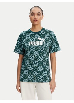 Puma T-Shirt Ess Graphic 685070 Zielony Loose Fit ze sklepu MODIVO w kategorii Bluzki damskie - zdjęcie 184608292
