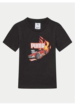 Puma T-Shirt Hot Wheels 630069 Czarny Regular Fit ze sklepu MODIVO w kategorii T-shirty chłopięce - zdjęcie 184608363