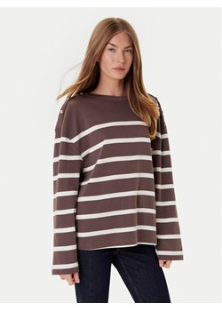 Tommy Hilfiger Bluzka Gold Button WW0WW45760 Brązowy Relaxed Fit ze sklepu MODIVO w kategorii Bluzki damskie - zdjęcie 184608392