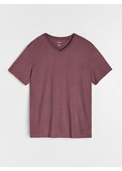 Sinsay - Koszulka basic z dekoltem w serek - fioletowy ze sklepu Sinsay w kategorii T-shirty męskie - zdjęcie 184610382