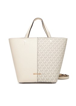 Torebka MICHAEL Michael Kors Flora 30T5GFFT2B Beżowy ze sklepu eobuwie.pl w kategorii Torby Shopper bag - zdjęcie 184612252