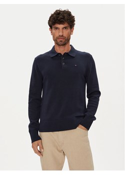 Tommy Jeans Sweter Essential DM0DM20304 Granatowy Slim Fit ze sklepu MODIVO w kategorii Swetry męskie - zdjęcie 184613224