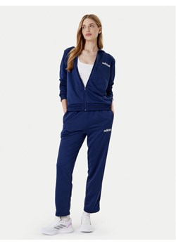 adidas Dres Essentials Linear JD2696 Granatowy Slim Fit ze sklepu MODIVO w kategorii Dresy damskie - zdjęcie 184613240