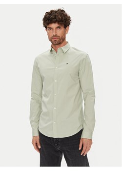 Tommy Jeans Koszula Original DM0DM04405 Zielony Slim Fit ze sklepu MODIVO w kategorii Koszule męskie - zdjęcie 184613294