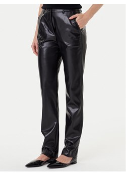 Marella Spodnie z imitacji skóry Teodora 2523786011 Czarny Slim Fit ze sklepu MODIVO w kategorii Spodnie damskie - zdjęcie 184613322