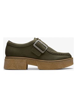 Clarks Skórzane mokasyny &quot;Linoso&quot; w kolorze khaki ze sklepu Limango Polska w kategorii Mokasyny damskie - zdjęcie 184614821
