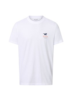Mustang Koszulka męska Mężczyźni Bawełna biały jednolity ze sklepu vangraaf w kategorii T-shirty męskie - zdjęcie 184615503