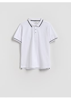 Reserved - T-shirt polo - biały ze sklepu Reserved w kategorii T-shirty chłopięce - zdjęcie 184615991