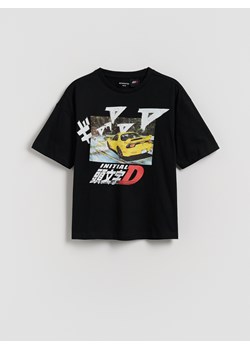 Reserved - T-shirt Initial D - czarny ze sklepu Reserved w kategorii T-shirty chłopięce - zdjęcie 184616010