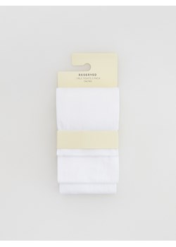 Reserved - Rajstopy z mikrofibry 2 pack - biały - id: 133FQ-00X - marki Reserved - 184616101 Reserved - Rajstopy z mikrofibry 2 pack - biały ze sklepu Reserved w kategorii Rajstopy dziecięce - zdjęcie 184616101