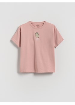 Reserved - T-shirt Pusheen - różowy ze sklepu Reserved w kategorii Bluzki dziewczęce - zdjęcie 184616243