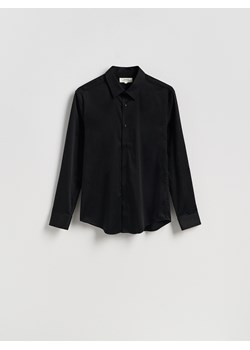 Reserved - Bawełniana koszula slim fit - czarny ze sklepu Reserved w kategorii Koszule męskie - zdjęcie 184616304