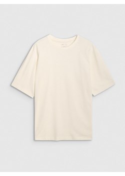 Męski t-shirt oversize 4F 4FRSS25TTSHM2731 - biały ze sklepu Sportstylestory.com w kategorii T-shirty męskie - zdjęcie 184618420