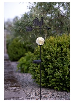 STAR Trading Solarna lampa ogrodowa LED &quot;Windy&quot; w kolorze czarnym - wys. 81 cm ze sklepu Limango Polska w kategorii Oświetlenie ogrodowe - zdjęcie 184619094
