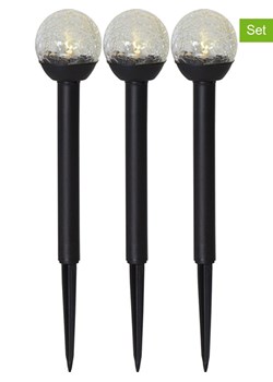 STAR Trading Solarne lampy ogrodowe LED (3 szt.) &quot;Roma&quot; w kolorze czarnym - (W) 23 cm ze sklepu Limango Polska w kategorii Oświetlenie ogrodowe - zdjęcie 184619213