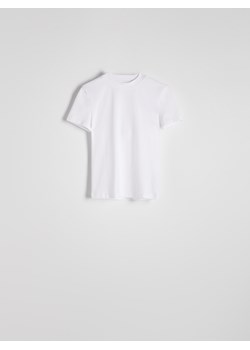 Reserved - T-shirt regular - biały ze sklepu Reserved w kategorii Bluzki damskie - zdjęcie 184619470