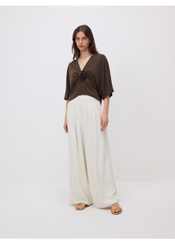Reserved - Bluzka kimono z modalem - brązowy ze sklepu Reserved w kategorii Bluzki damskie - zdjęcie 184619542