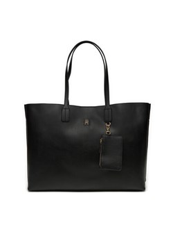 Torebka Tommy Hilfiger AW0AW16904 Czarny ze sklepu eobuwie.pl w kategorii Torby Shopper bag - zdjęcie 184620254