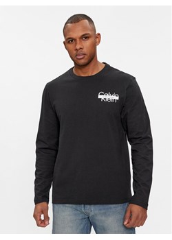 Calvin Klein Longsleeve Logo K10K112891 Czarny Regular Fit ze sklepu MODIVO w kategorii T-shirty męskie - zdjęcie 184623400