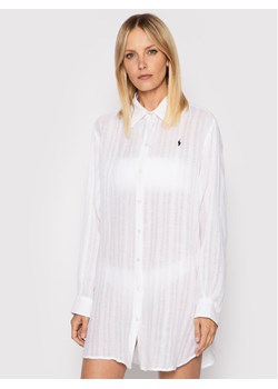 Polo Ralph Lauren Sukienka plażowa 21264377 Biały Oversize ze sklepu MODIVO w kategorii Odzież plażowa - zdjęcie 184623430