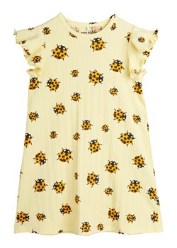 MINI RODINI Sukienka codzienna 2525010223 Żółty Regular Fit ze sklepu MODIVO w kategorii Sukienki dziewczęce - zdjęcie 184623452