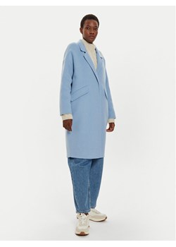 United Colors Of Benetton Płaszcz wełniany 28F7DN06B Niebieski Regular Fit ze sklepu MODIVO w kategorii Płaszcze damskie - zdjęcie 184623533