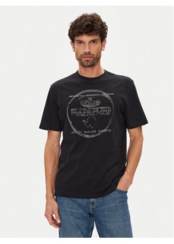Napapijri T-Shirt S-Bald NP0A88SF Czarny Regular Fit ze sklepu MODIVO w kategorii T-shirty męskie - zdjęcie 184623591