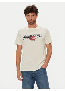 Napapijri T-Shirt S-Aylmer NP0A4HTO Beżowy Regular Fit ze sklepu MODIVO w kategorii T-shirty męskie - zdjęcie 184623684