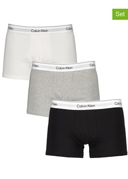 CALVIN KLEIN UNDERWEAR Bokserki (3 pary) w kolorze czarno-szaro-białym ze sklepu Limango Polska w kategorii Majtki męskie - zdjęcie 184627710
