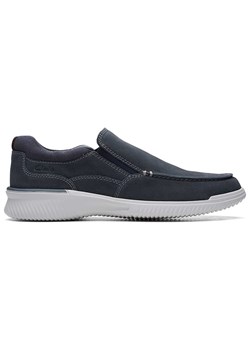 Clarks Skórzane slippersy &quot;Donaway Free&quot; w kolorze granatowym ze sklepu Limango Polska w kategorii Buty sportowe męskie - zdjęcie 184628840