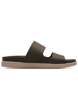 Clarks Skórzane klapki &quot;Sunder Coast&quot; w kolorze oliwkowym ze sklepu Limango Polska w kategorii Sandały męskie - zdjęcie 184628861