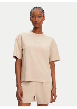 HUGO T-Shirt 50490593 Beżowy Relaxed Fit ze sklepu MODIVO w kategorii Bluzki damskie - zdjęcie 184629082