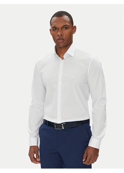 Calvin Klein Koszula K10K114299 Biały Slim Fit ze sklepu MODIVO w kategorii Koszule męskie - zdjęcie 184629102