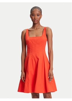 STAUD Sukienka codzienna Mini Wells R25S2249PO Pomarańczowy Slim Fit ze sklepu MODIVO w kategorii Sukienki - zdjęcie 184629124