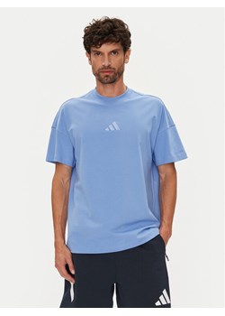 adidas T-Shirt ALL SZN JX5084 Niebieski Loose Fit ze sklepu MODIVO w kategorii T-shirty męskie - zdjęcie 184629164
