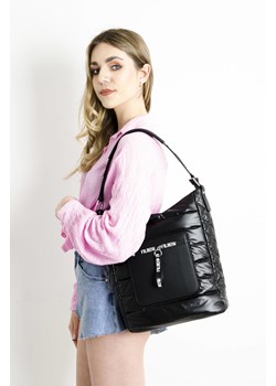 TORBA MATERIAŁOWA PIKOWANA CZARNA- SHOPPER ze sklepu olika.com.pl w kategorii Torby Shopper bag - zdjęcie 184630013
