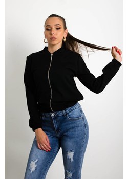 CZARNA BLUZA ZAPINANA NA ZAMEK ze sklepu olika.com.pl w kategorii Bluzy damskie - zdjęcie 184630031