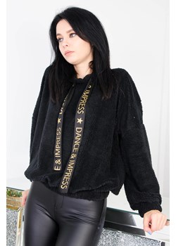 CZARNA BLUZA POLAROWA Z KAPTUREM ze sklepu olika.com.pl w kategorii Bluzy damskie - zdjęcie 184630104