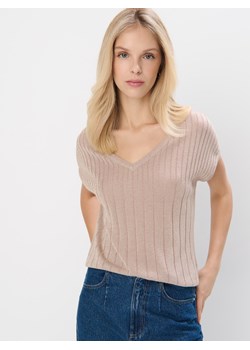 Mohito - Beżowy sweter z metalizowaną nitką - sand ze sklepu Mohito w kategorii Swetry damskie - zdjęcie 184630232