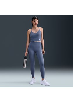 Damskie legginsy o pełnej długości z wysokim stanem Nike One - Niebieski ze sklepu Nike poland w kategorii Spodnie damskie - zdjęcie 184631252