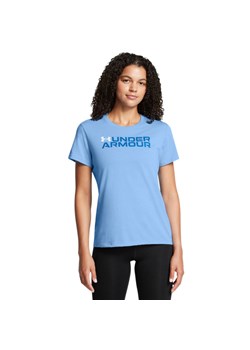 Damski t-shirt z nadrukiem Under Armour UA Big Logo Pack Short Sleeve - niebieski ze sklepu Sportstylestory.com w kategorii Bluzki damskie - zdjęcie 184631581