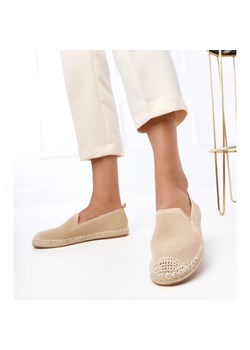 Beżowe espadryle na platformie Luna beżowy ze sklepu ButyModne.pl w kategorii Espadryle damskie - zdjęcie 184632302