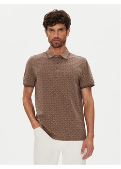 Michael Kors Polo CS550V85KS Brązowy Regular Fit ze sklepu MODIVO w kategorii T-shirty męskie - zdjęcie 184632580