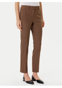 Marella Chinosy Opaco 2523136101 Brązowy Slim Fit ze sklepu MODIVO w kategorii Spodnie damskie - zdjęcie 184632631