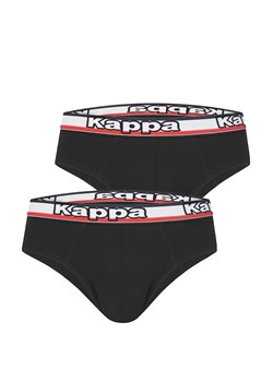 Kappa 2-pack slipy męskie bawełniane czarne z logotypem K1114, Kolor czarny, Rozmiar S, Kappa ze sklepu Primodo w kategorii Majtki męskie - zdjęcie 184633754