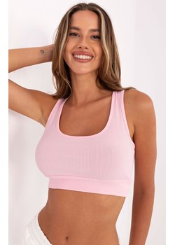 Jasnoróżowy sportowy crop top HG-TP-5445.47, Kolor różowy, Rozmiar S, Rue Paris ze sklepu Intymna w kategorii Biustonosze - zdjęcie 184634333