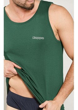 Kappa zielona koszulka męska bawełniana na szerokich ramiączkach K1325, Kolor zielony, Rozmiar M, Kappa ze sklepu Intymna w kategorii T-shirty męskie - zdjęcie 184634392