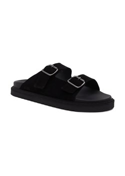 BOSS BLACK Skórzane klapki Cliff Sand ze sklepu Gomez Fashion Store w kategorii Klapki męskie - zdjęcie 184634581